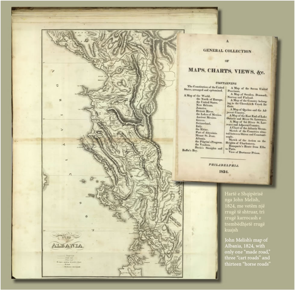 Map of Albania in 1824